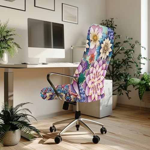 Garucesta Stretchable Office Chair Slipcover with Elastic Edge