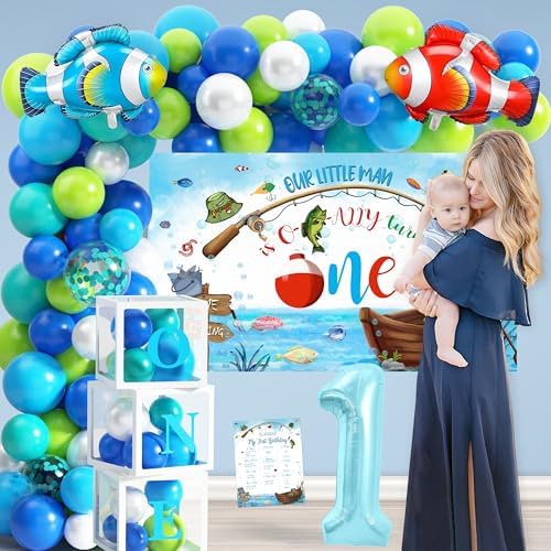 Fayoo One First Birthday Fishing Party Decorations