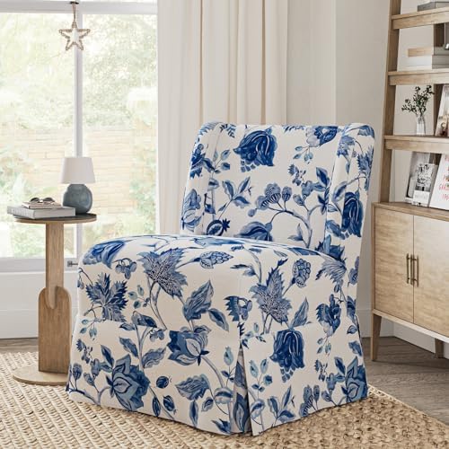 HULALA Home Accent Chair with Washable Floral Slipcover