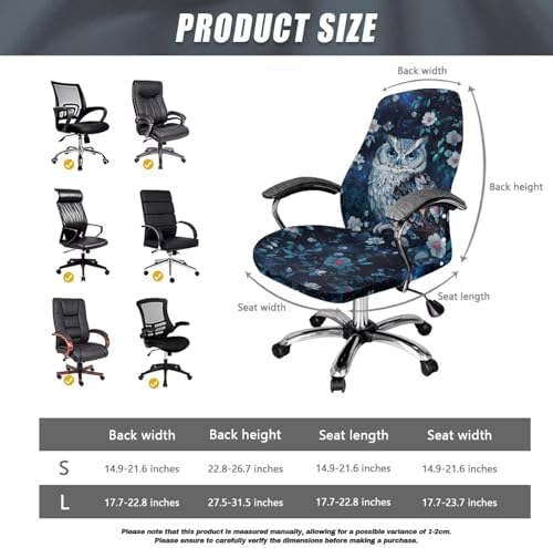 Owl Pattern Office Chair Cover for Christmas Decor
