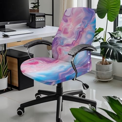 Wanyint Mabrle Pink Blue Office Chair Cover