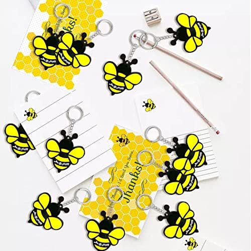 24 Pack Bee Keyring Party Favors for Baby Shower and Birthday
