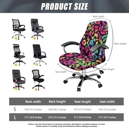 Wanyint Leopard Print Chair Cover for Office Chair