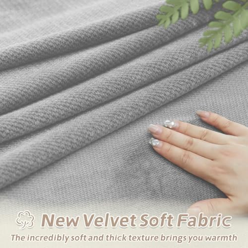 Arfntevss Velvet L-Shape Sofa Cover Set for Sectional Couches