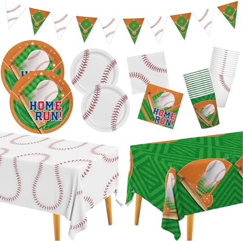 Baseball Party Supplies Kit for 24 Guests