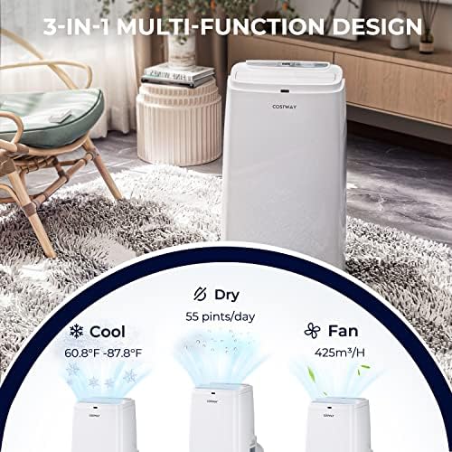 Costway 9000 BTU Portable Air Conditioner with Fan Dehumidifier