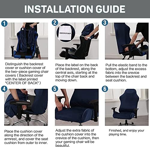 GOWT Gaming Chair Covers with Armrests - Red