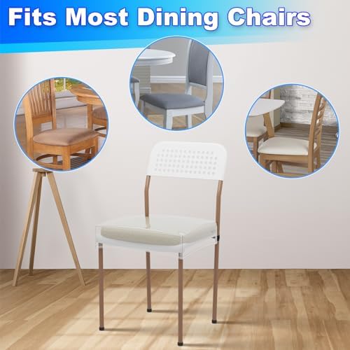 Cosmos 2 Pcs Dining Chair Seat Covers Waterproof Clear PVC Protector