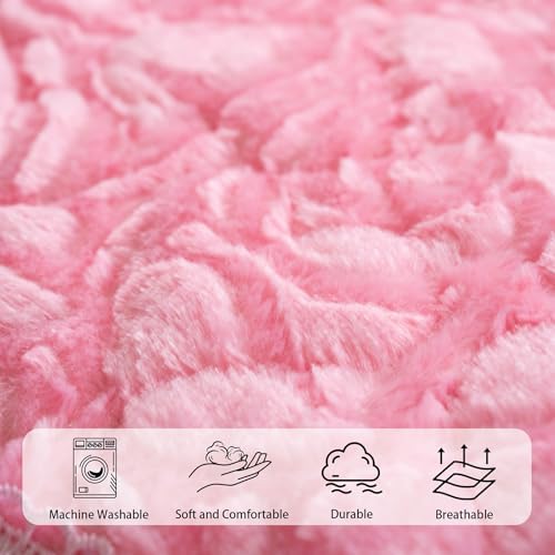 Pink Rose Pattern Sofa Slipcover 355X60