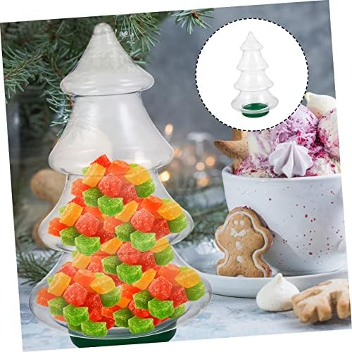 Cabilock Transparent Christmas Tree Candy Jar