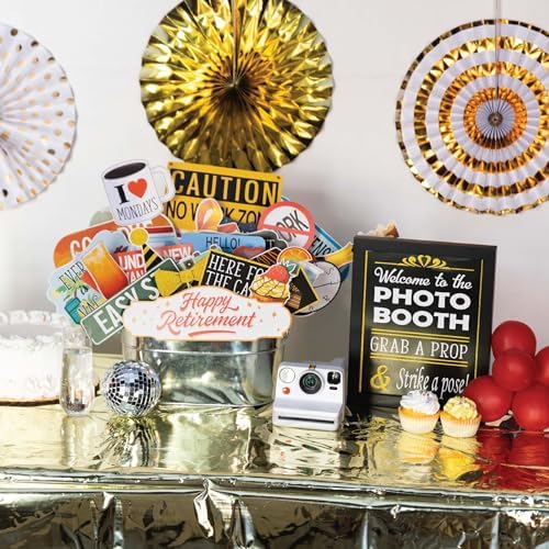 Retirement Party Photo Booth Props - 41-Piece Kit