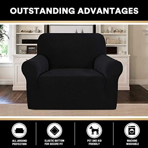 PrinceDeco Stretch Chair Cover with Arms 1-Piece
