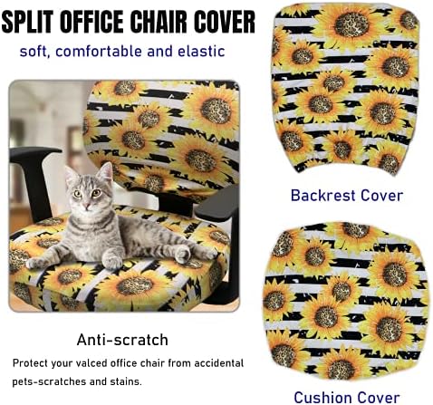 Staoovaif Office Chair Cover 2 Piece Waterproof Slipcover
