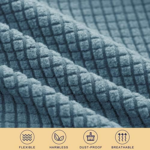 DyFun Jacquard Chair Seat Covers 2 Pcs Smoky Blue