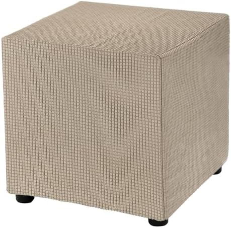 Uxcell Square Ottoman Cover 18x18x18 Inch Stretch Polyester Washable Slipcover