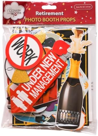 Retirement Party Photo Booth Props - 41-Piece Kit