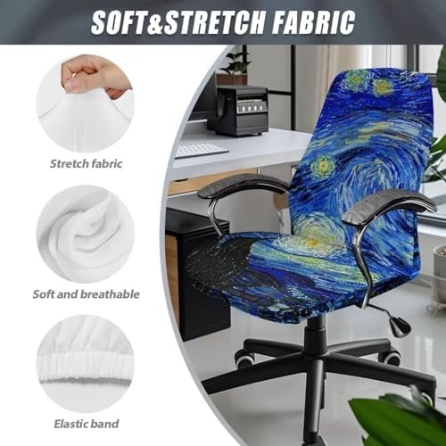 Talayituse Starry Night Stretch Chair Cover for Office and Home