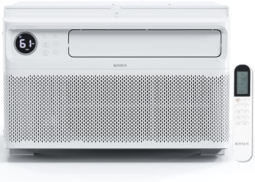 ROVSUN 8000 BTU Window AC with Inverter Remote Control Timer and Side Panels