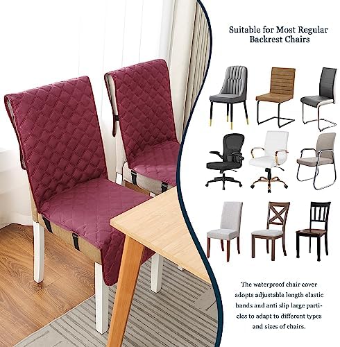 Yonus Waterproof Dining Chair Cover with Anti-Slip Buckle