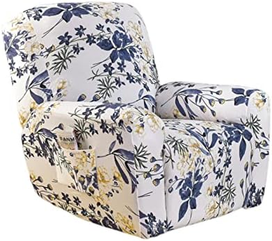 NILUOH Stretch Recliner Cover 4-Pack Floral Patterned