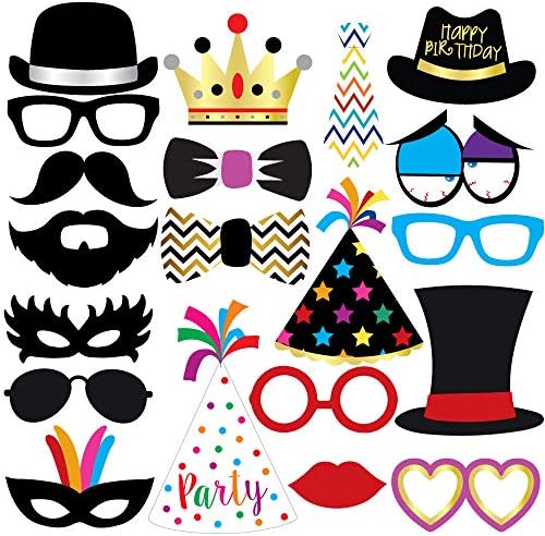 Funny Birthday Photo Booth Props 47 Piece Set