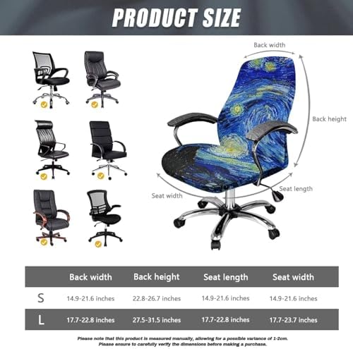 Talayituse Starry Night Stretch Chair Cover for Office and Home
