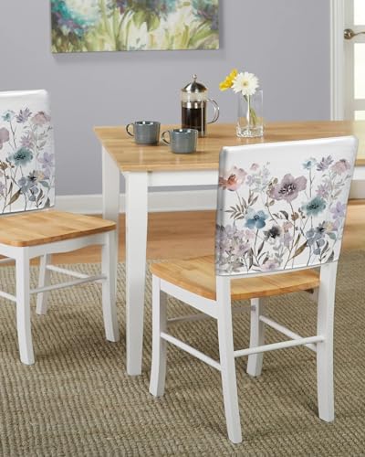 Spring Floral Chair Covers - 4 Pcs Dining Room Chair Back Covers 1