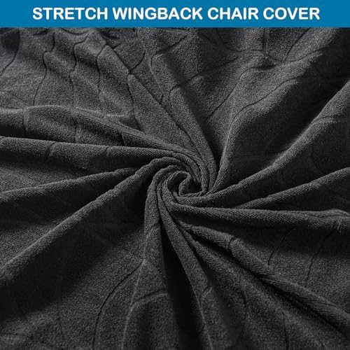 Waterproof Wingback Chair Slipcovers 2 Piece Stretch Spandex