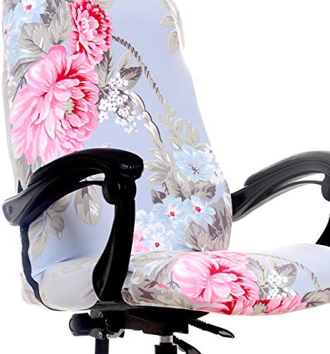 WOMACO Pink Flower Office Chair Slipcover