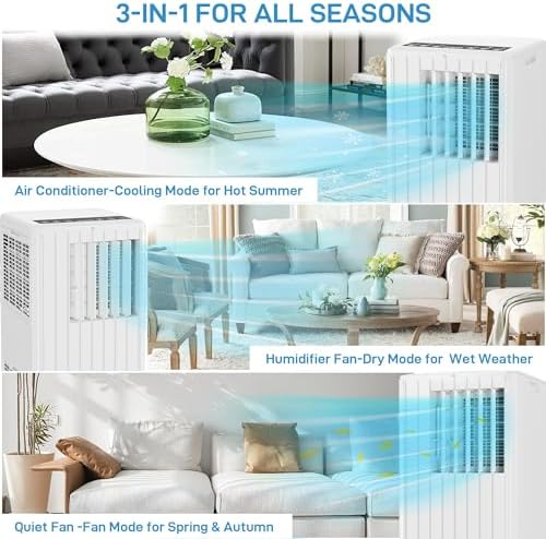 GAOMON 8000 BTU Portable AC with Remote Control and Window Kit