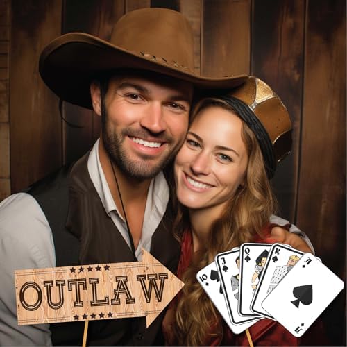 Western Photo Booth Props - 41-Piece Country Theme Kit