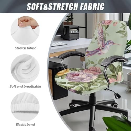 Hummingbird Office Chair Cover Washable Stretchable