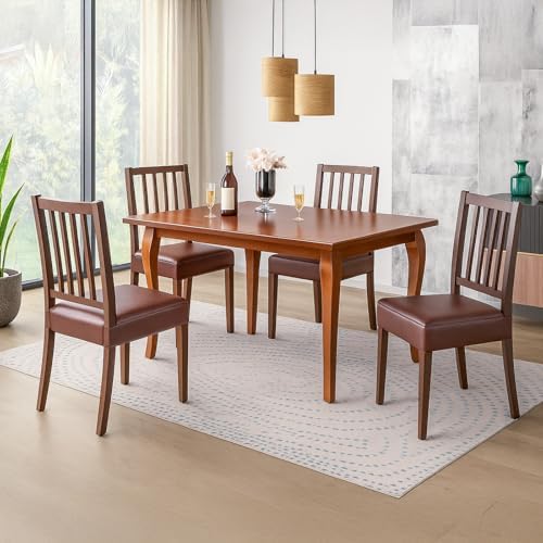Treaful Dining Chair Covers Set of 6 PU Leather Slipcovers