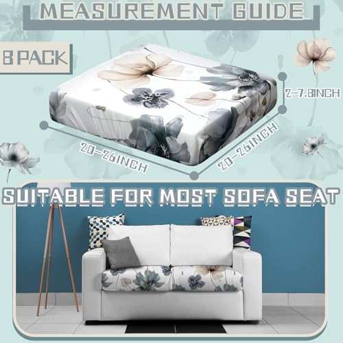 Hosuly 8 Pcs Spring Wildflower Sofa Cushion Covers