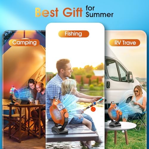 JYew Portable Air Conditioner Misting Fan with 10000mAh Battery