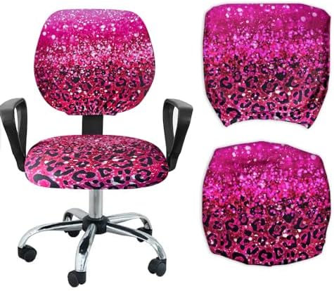 WIRESTER Hot Pink Glitter Office Chair Slipcover