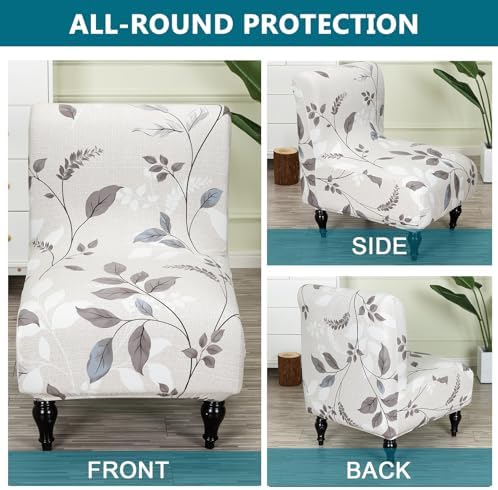 KRFOONN Armless Chair Covers for Living Room and Dining Room