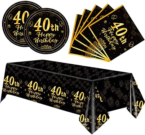 41Pcs 40th Birthday Party Decor Supplies Set