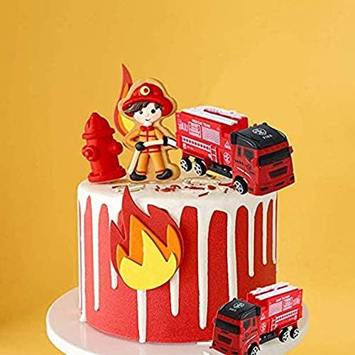 JeVenis Fireman Birthday Cake Decoration Set