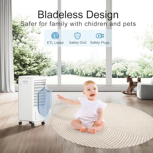 Slkdrft Portable AC with 4 Modes and 80 Degree Oscillation