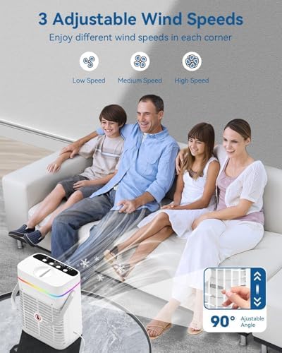 HAWANA 1250ml Portable Air Cooler with 3 Speeds and Timer