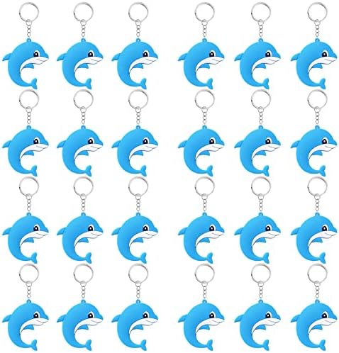 24 Pack Dolphin Keyring Pack for Party Favor