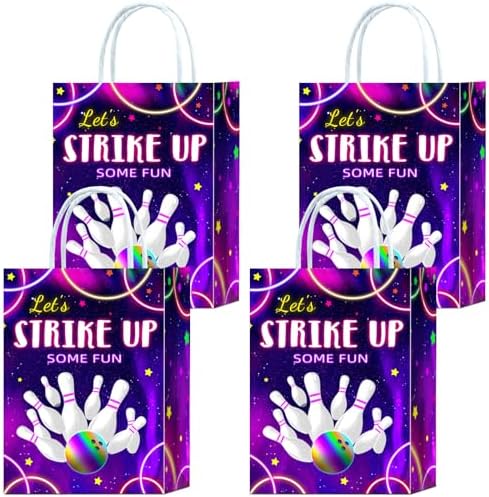 Tyndallrays 16 Piece Red Bowling Tote Bags for Party Favors