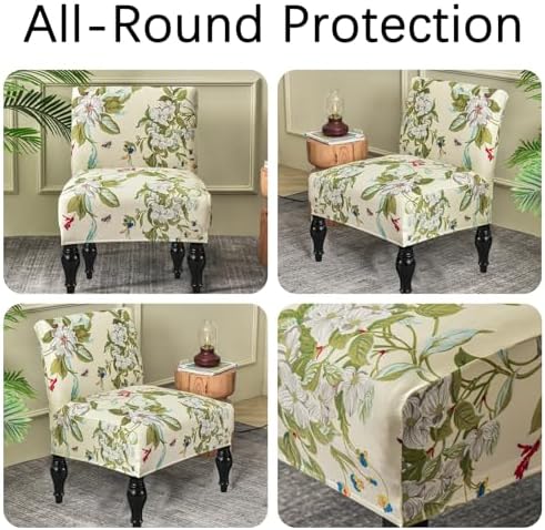 Printed Accent Chair Cover Stretch Slipcover for Living Room