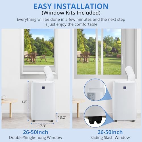14000BTU Portable AC Unit with 4 in 1 Functionality