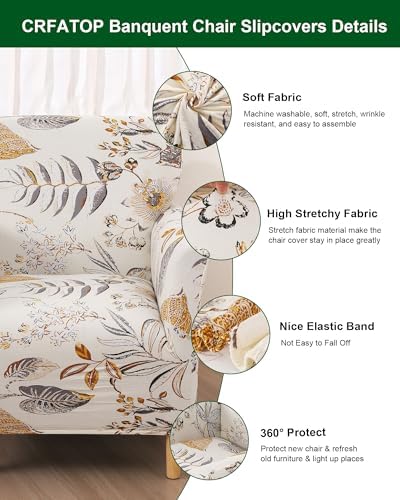 CRFATOP Stretch Accent Chair Cover with Arms for Living Room and Office