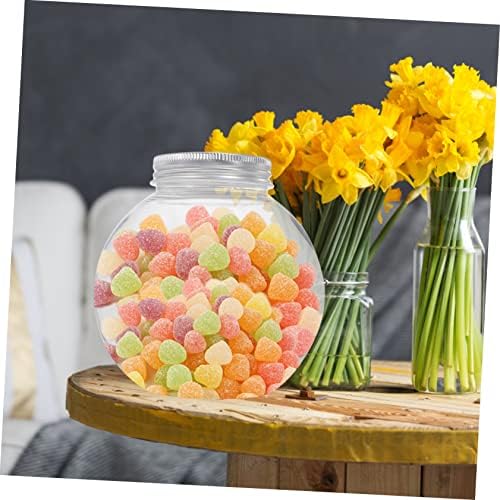 HOMSFOU 5pcs Christmas Candy Jar Containers for Party Favors