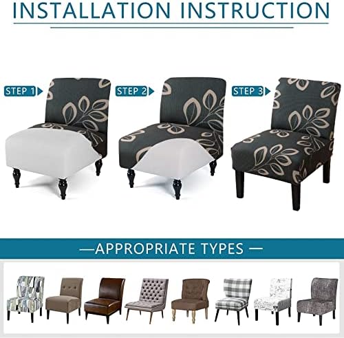 HAOYONG Armless Accent Chair Cover for Living Room