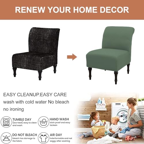 Eco-Ancheng Armless Chair Slipcover Removable
