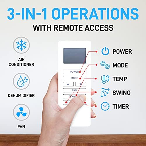 Lifemaster 12000 BTU Portable AC Unit with Digital Remote and Exhaust Kit